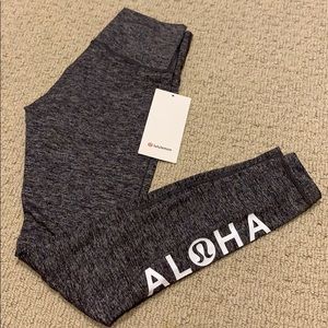 Rare Lululemon Wunder Under HR aloha tight